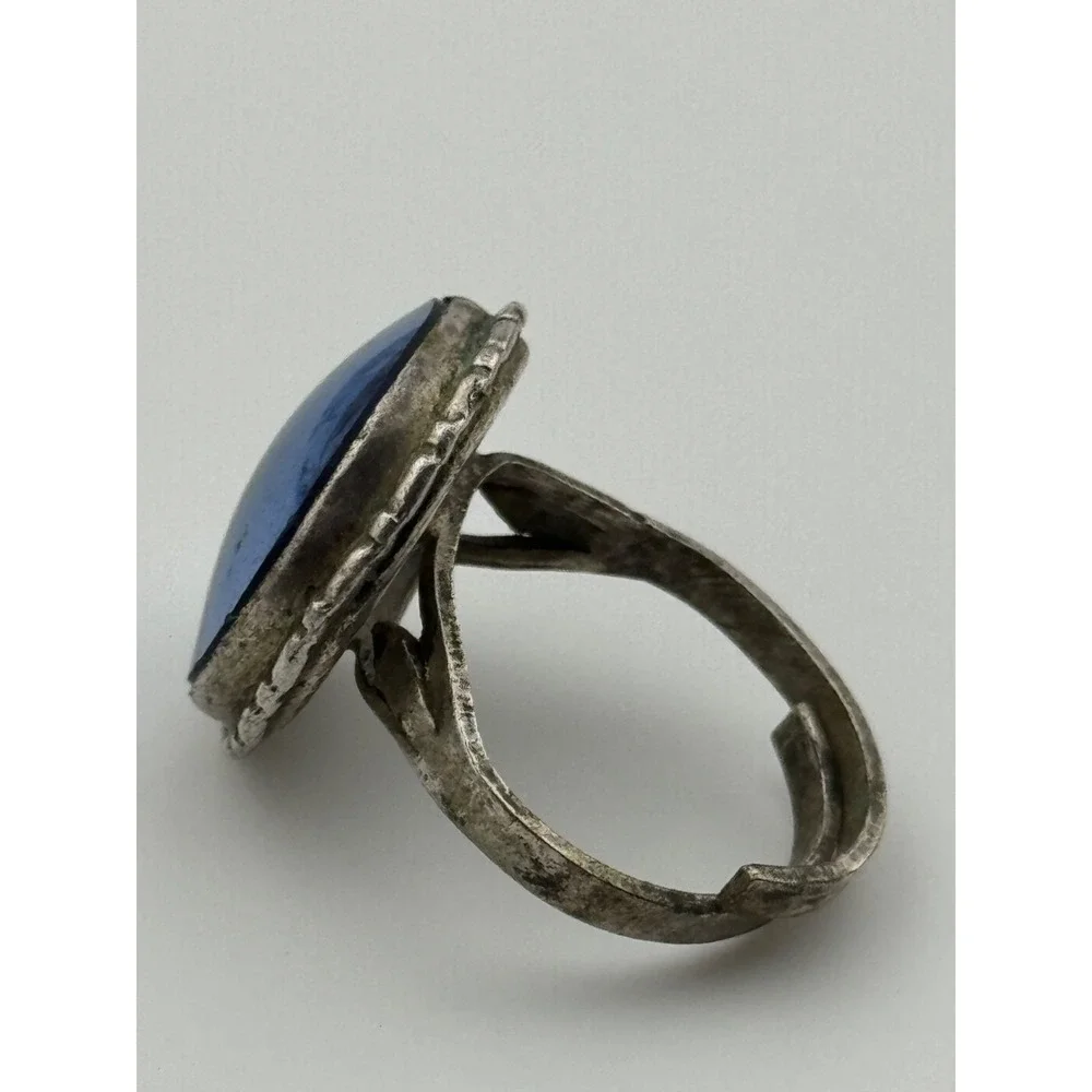 Vintage Silver Tone Butterfly Wing Adjustable Ring AS IS‎